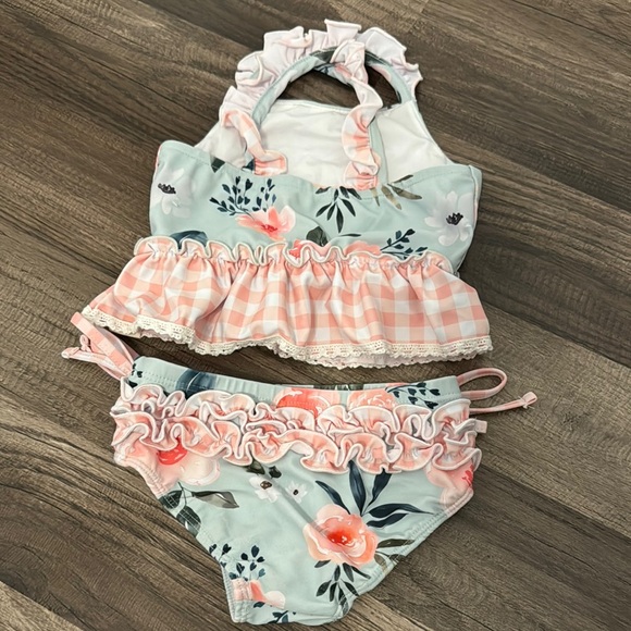 Floral Ruffle Bikini Set - Picture 2 of 3